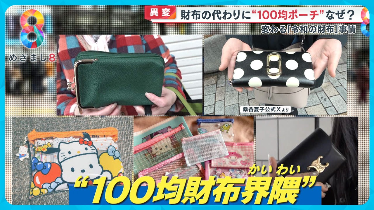【異変】なぜ？財布の代わりに“100均ポーチ” ｢令和の財布事情｣ とは？【めざまし８ニュース】