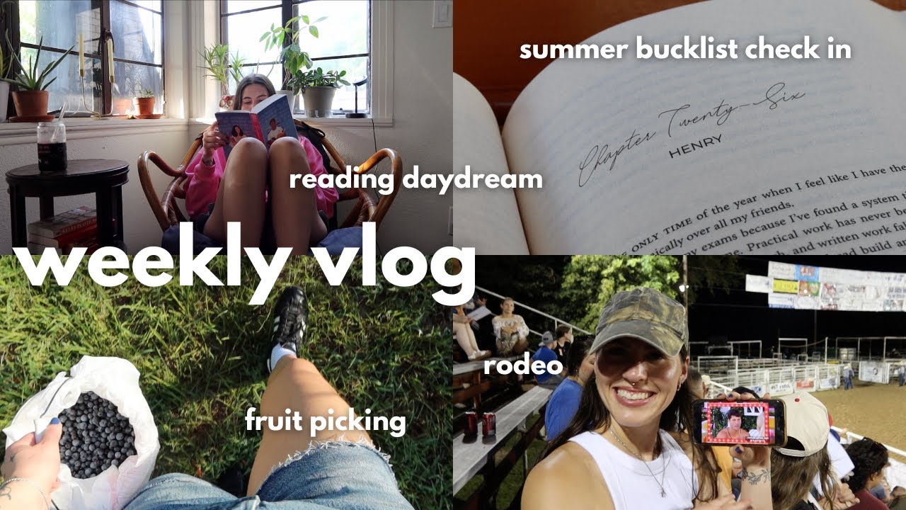 weekly vlog: reading daydream by hannah grace, summer bucket list check in, silent book club, etc