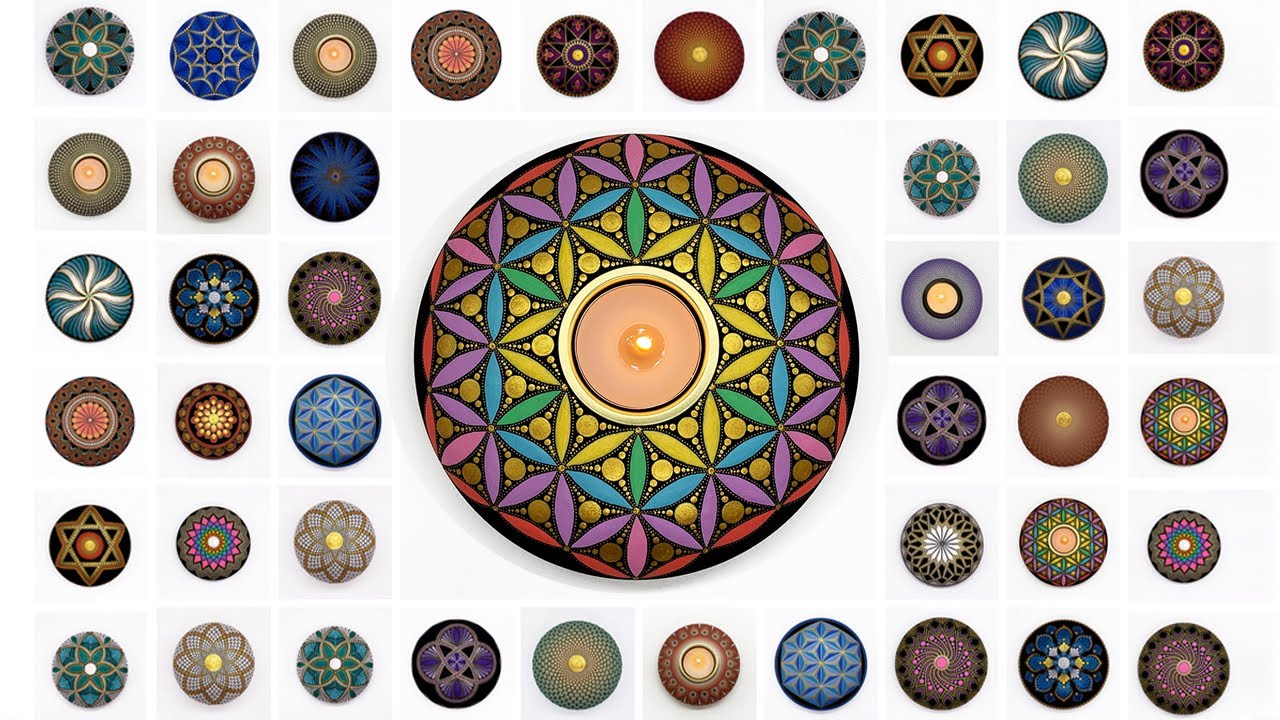 Mandala Art Dot Painting 2025 Recap Rocks Stones Painting Evolution Satisfying Relaxing Video