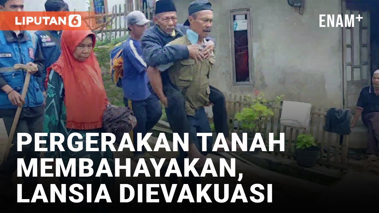 Proses Evakuasi Lansia Akibat Pergerakan Tanah di Bandung | Liputan6