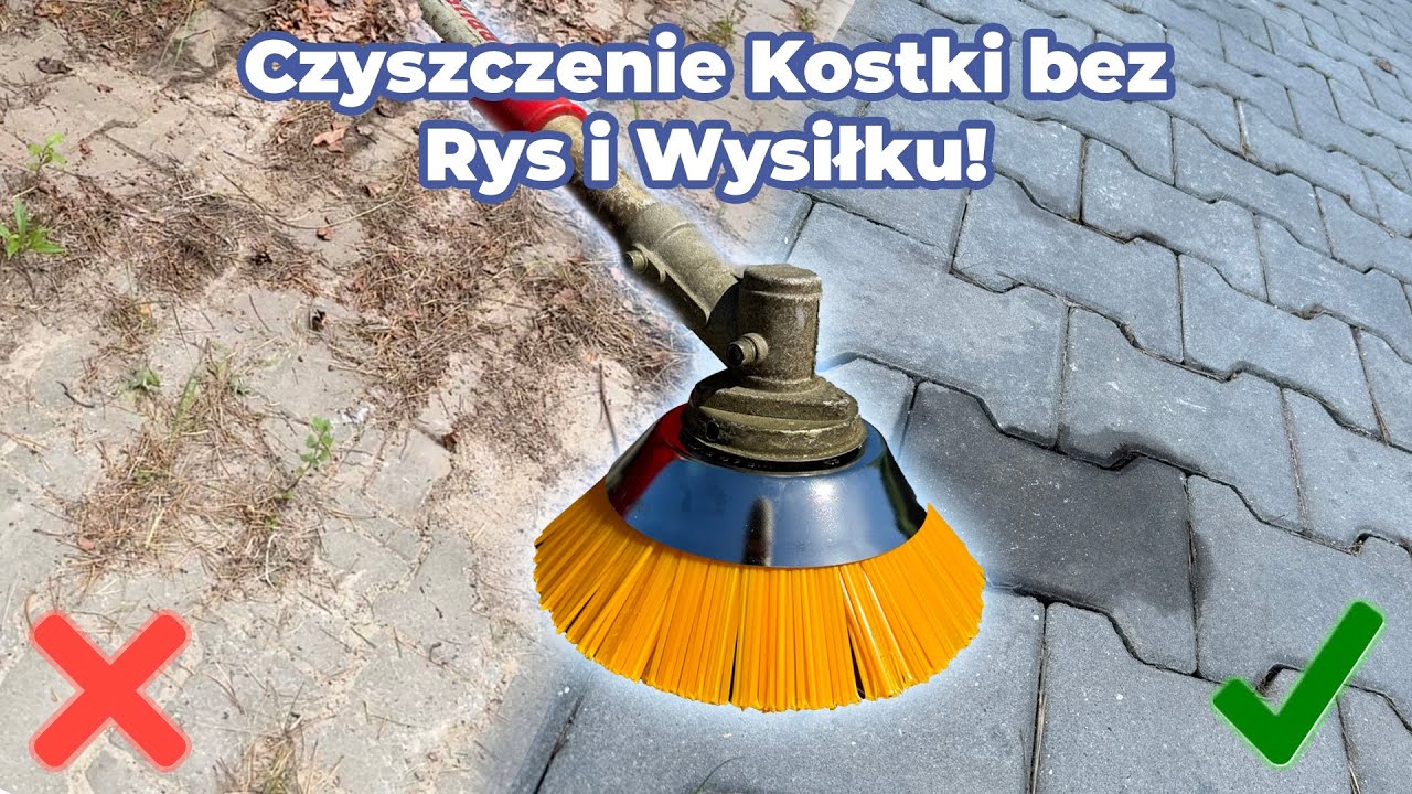 Szczotka nylonowa do kosy spalinowej. Jak wyczyścić kostkę? Praktyczny test i montaż!
