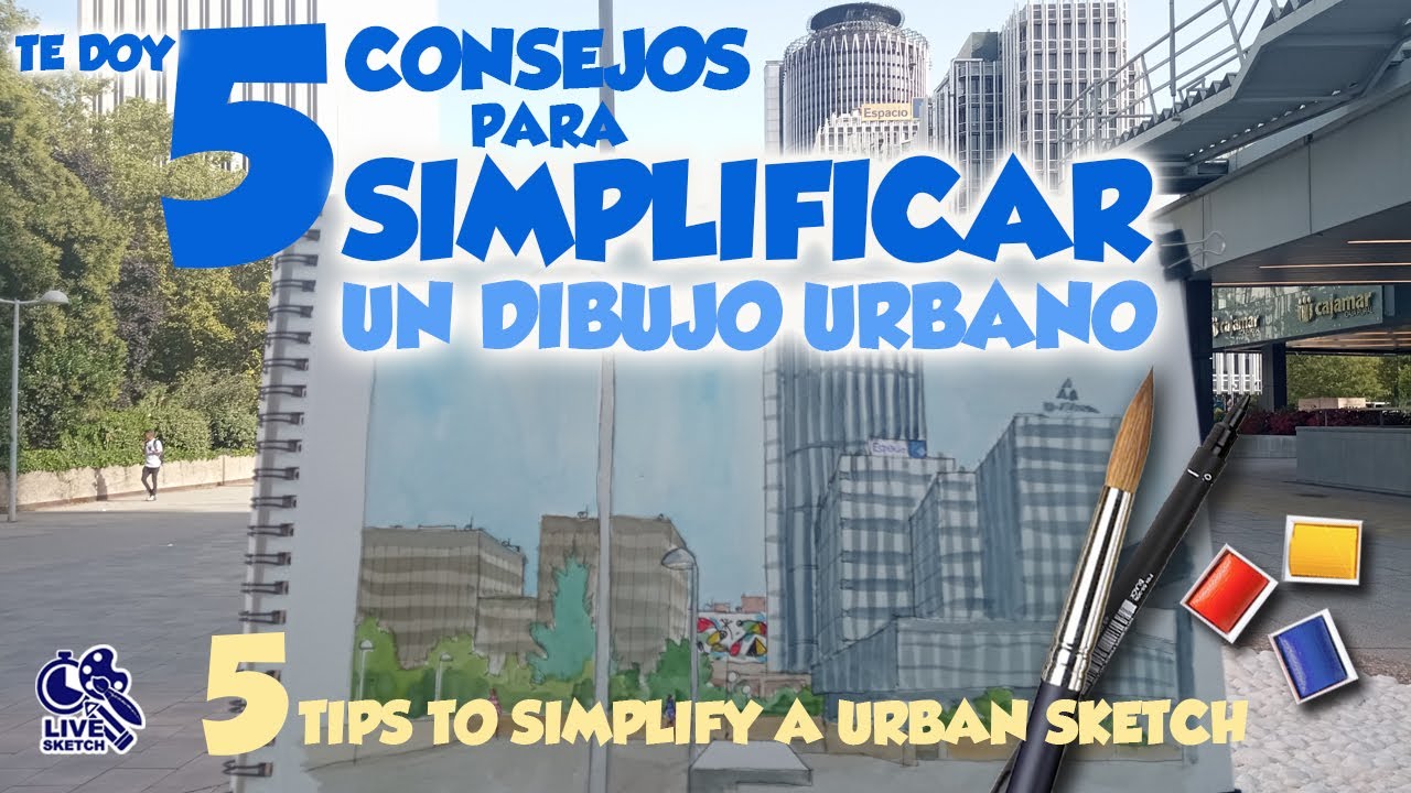 5 consejos para simplificar un dibujo urbano. 🎨 5 tips to simplify a urban sketch