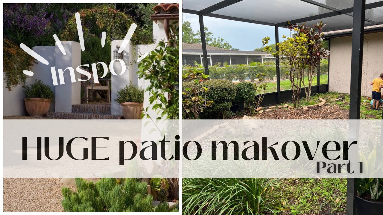 Turning our patio into a Spanish Mediterranean courtyard + new thrifted patio furniture and decor