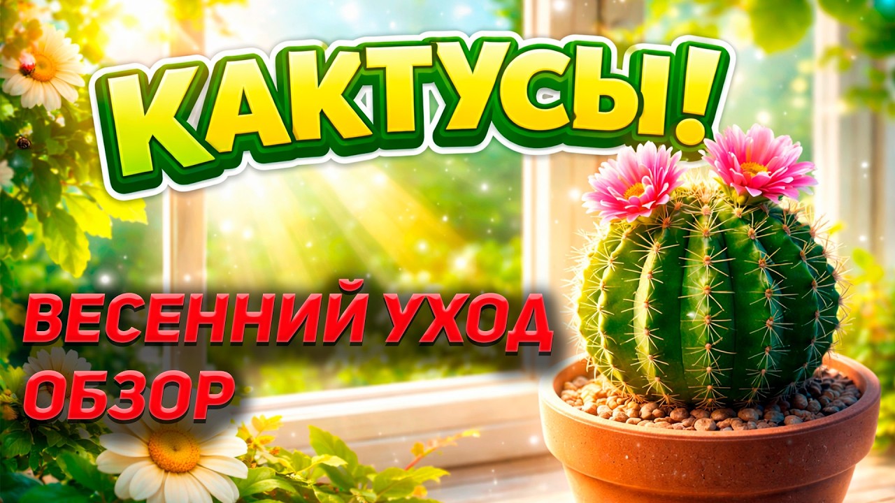 🌵 Кактусы после зимы: обзор, весенний уход и планы