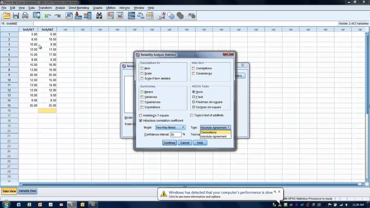 How to Use SPSS: Intra Class Correlation Coefficient