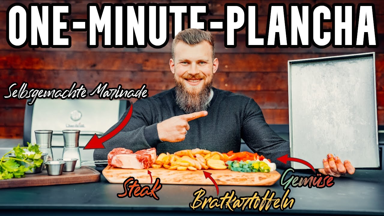 Alles dabei! Steak-Gem&uuml;se-Pfanne von der Plancha auf dem Gasgrill | Rezept + Marinade