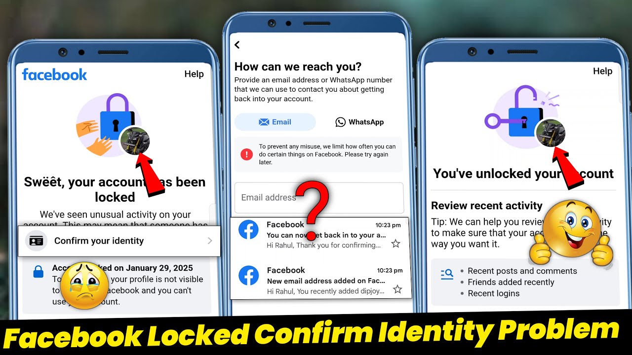 Facebook Locked Confirm Your Identity Problem 2025? | Facebook account locked how to unlock facebook