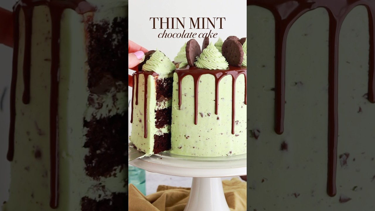 This is the ultimate mint chocolate cake 💚 recipe at sugarandsparrow.com #cake #mint #chocolate