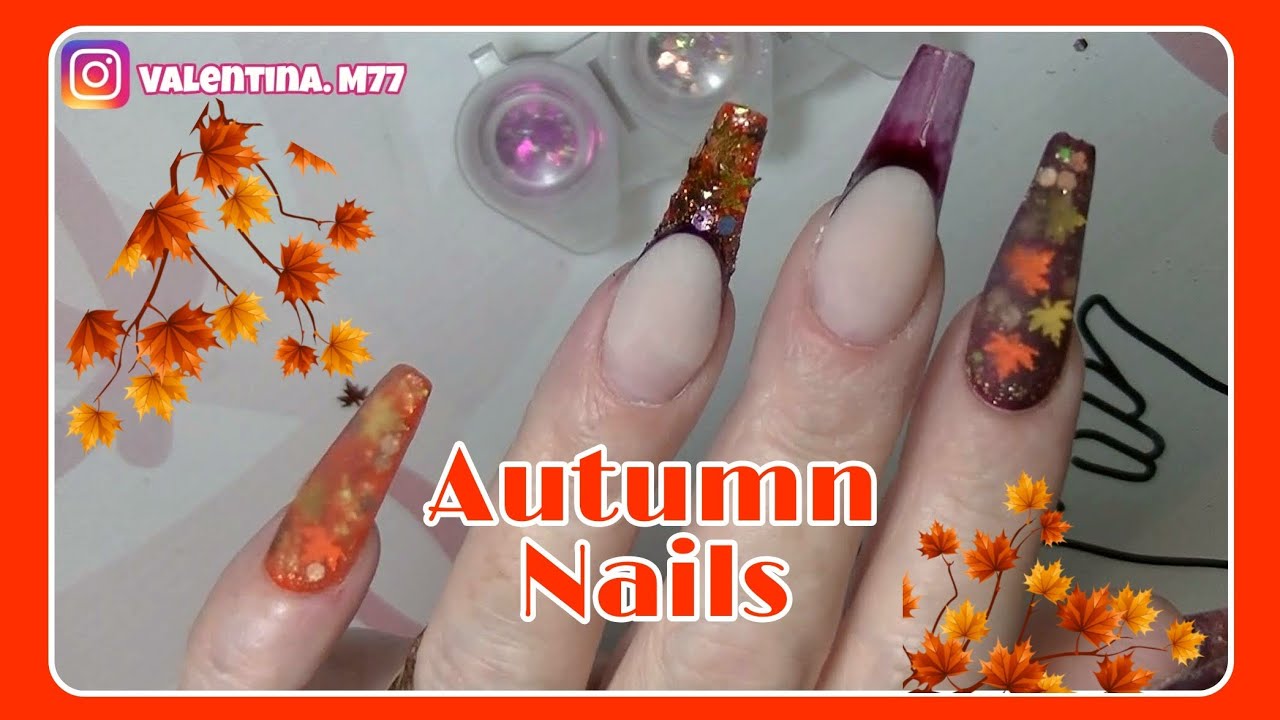 RICOSTRUZIONE UNGHIE CON TIP E ACRYGEL | NAIL ART AUTUNNO | FRENCH INVERSA | @ValentinaMNails