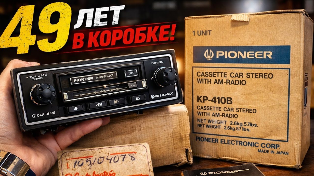 КПСУЛА ВРЕМЕНИ Pioneer KP-410B &mdash; НОВАЯ магнитола из 1977 года! РАСПАКОВКА спустя 49 лет