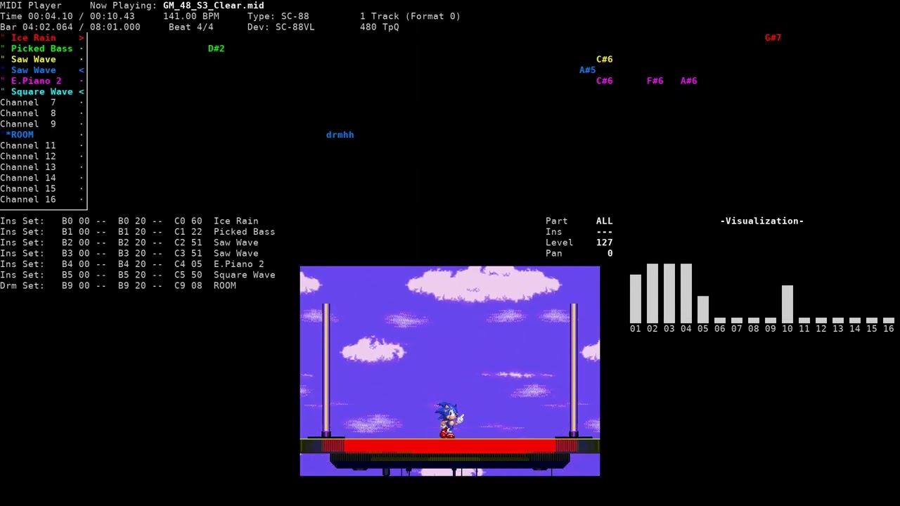 Game Clear (Sonic 3) - Sonic & Knuckles Collection (IBM PC, GS/SC-88)