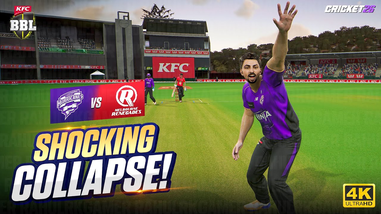 SHOCKING Collapse! Hobart Hurricanes vs Melbourne Renegades | Cricket 26 BBL #5