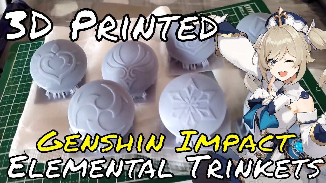 Resin 3D Printed Genshin Impact Elemental Vision Trinkets
