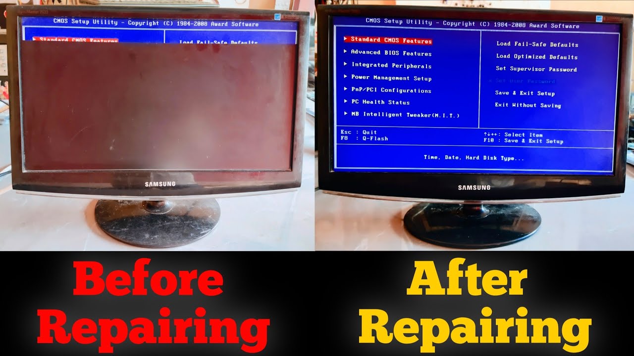 How To Repair Samsung LCD Monitor Half Picture Blinking Problem.