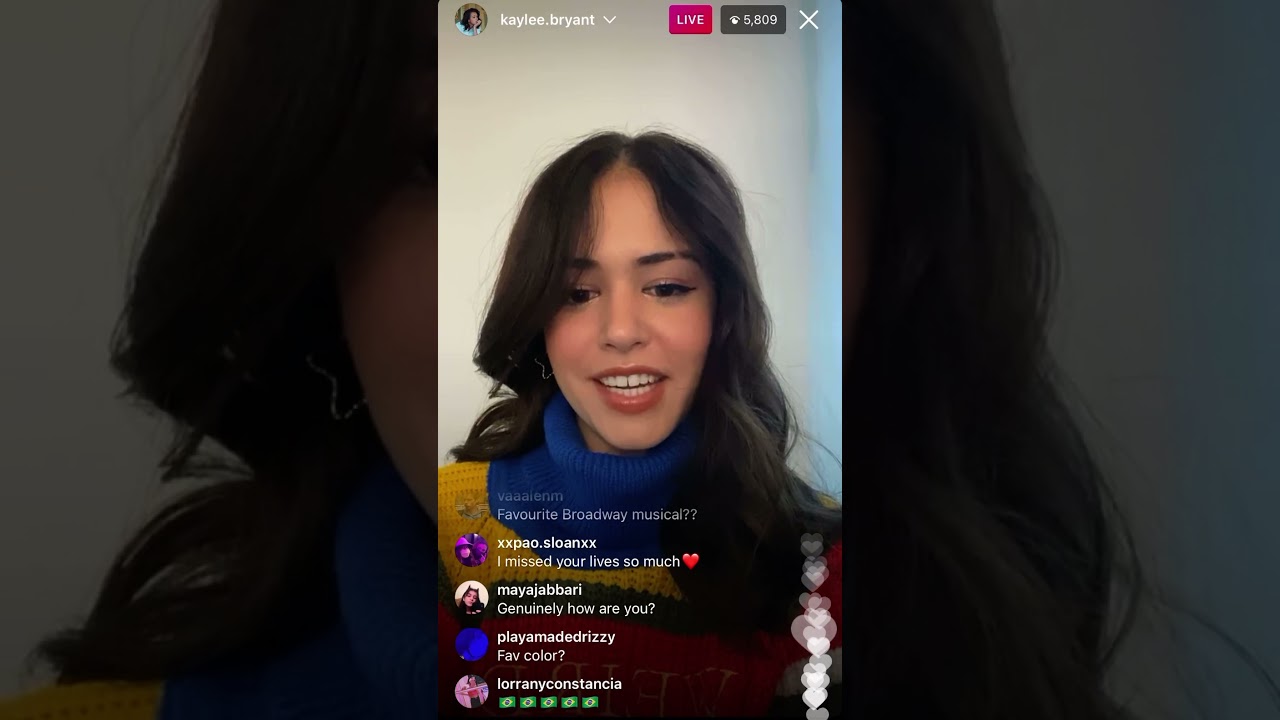 Kaylee Bryant’s Instagram Live on 5/14/2021