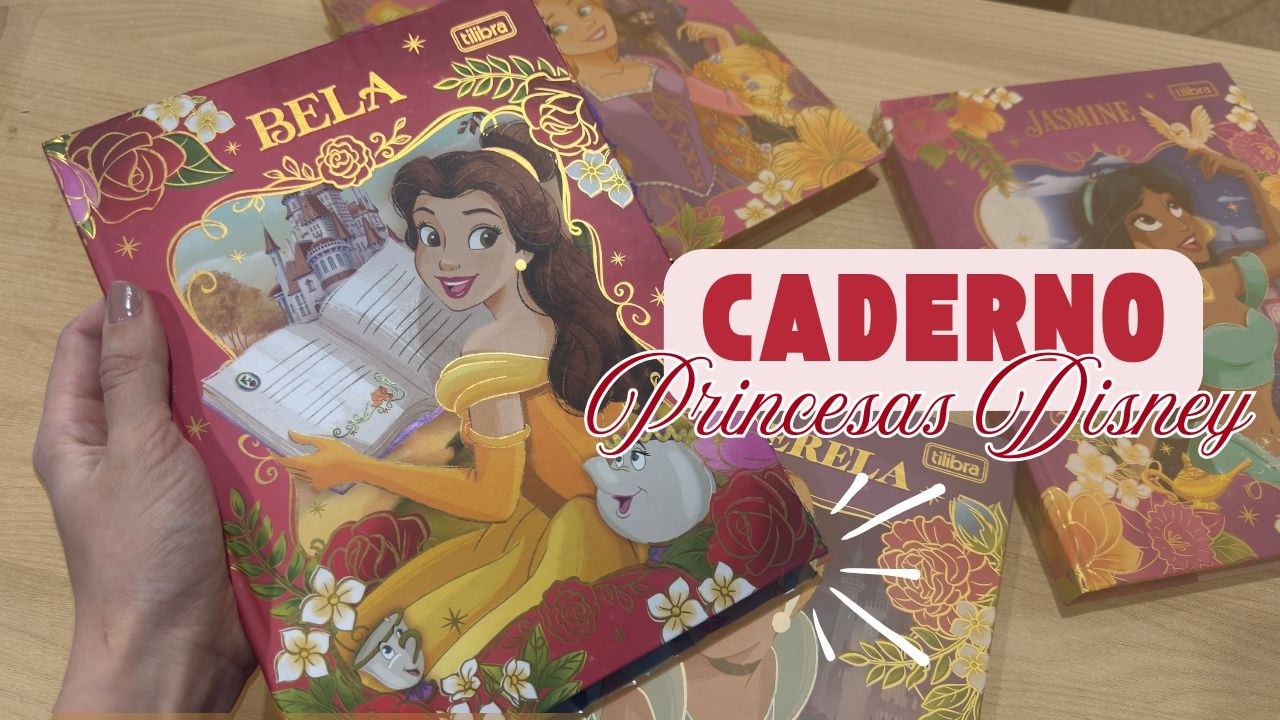 CADERNO COLECIONÁVEL VINTAGE PRINCESAS DA DISNEY, VEM CONFERIR!
