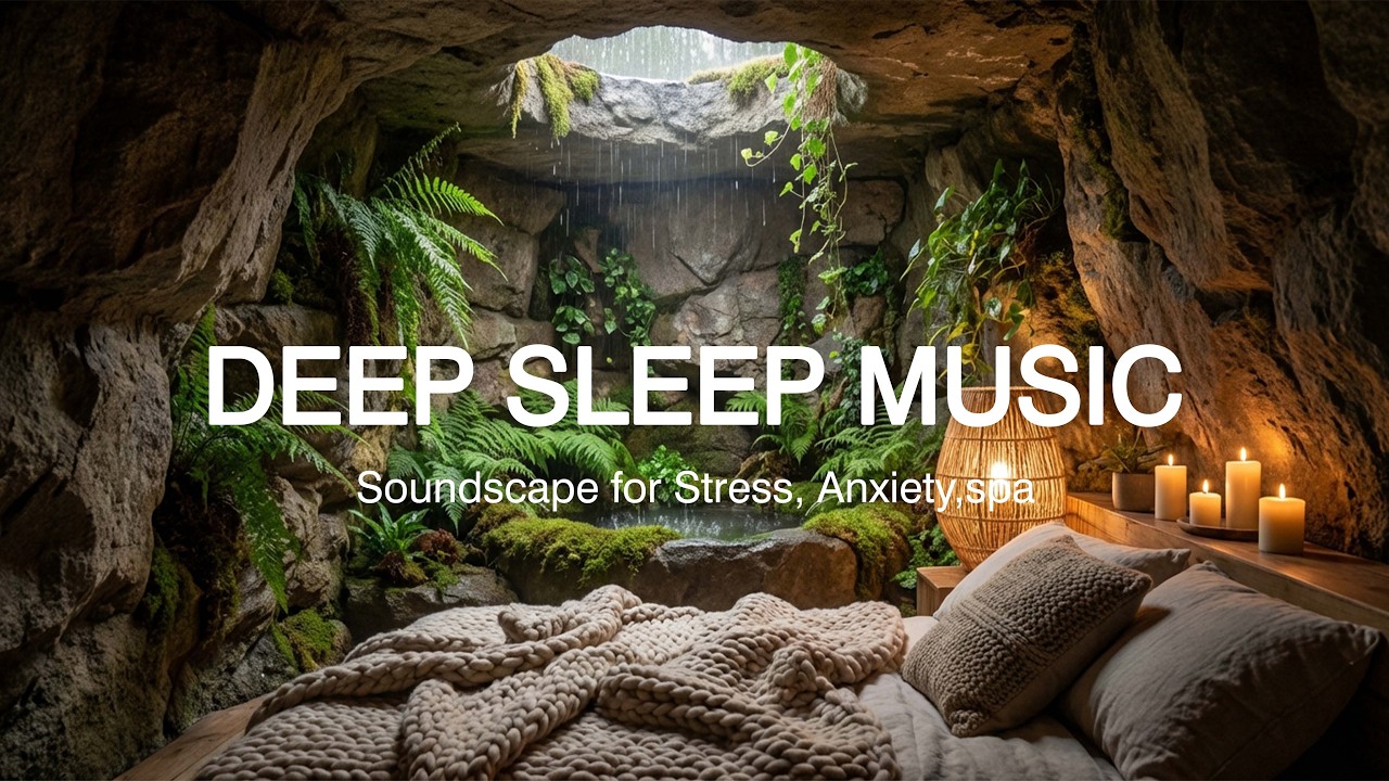 Relaxing Piano & Rainfall Sounds - Cozy Bedroom Ambience for Deep Sleep and Healing