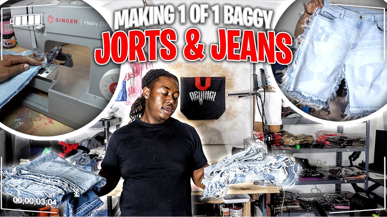 How I De, Vinci make Baggy Flared Jorts & Jeans.