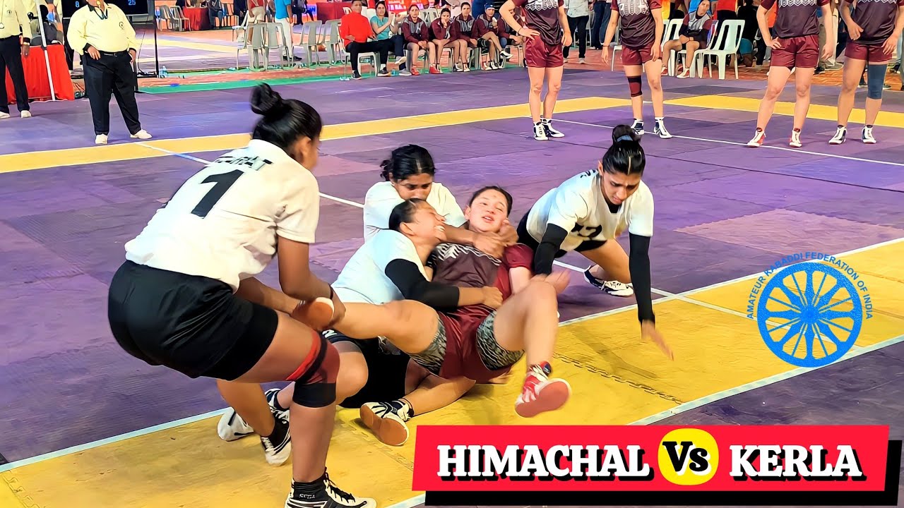 Himachal pardesh vs kerla girls 49th junior national kabaddi chaimpionship hyderabad 2024