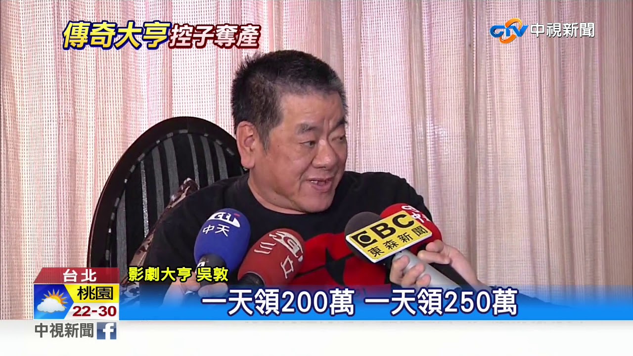 兒啃老奪2.5億家產 影劇大亨吳敦借錢度日│中視新聞 20190925