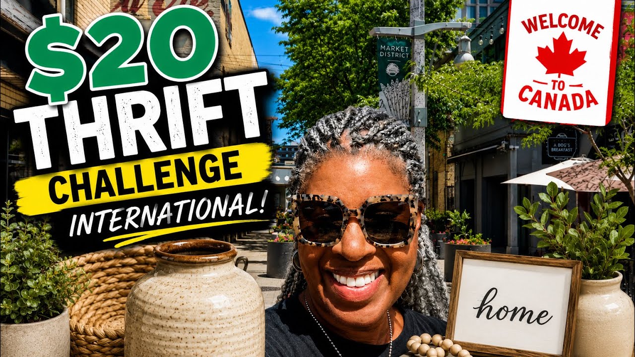 $20 THRIFT CHALLENGE | SHOP WITH ME | HOME DECOR | International Edition🇨🇦 #thriftedhomedecor
