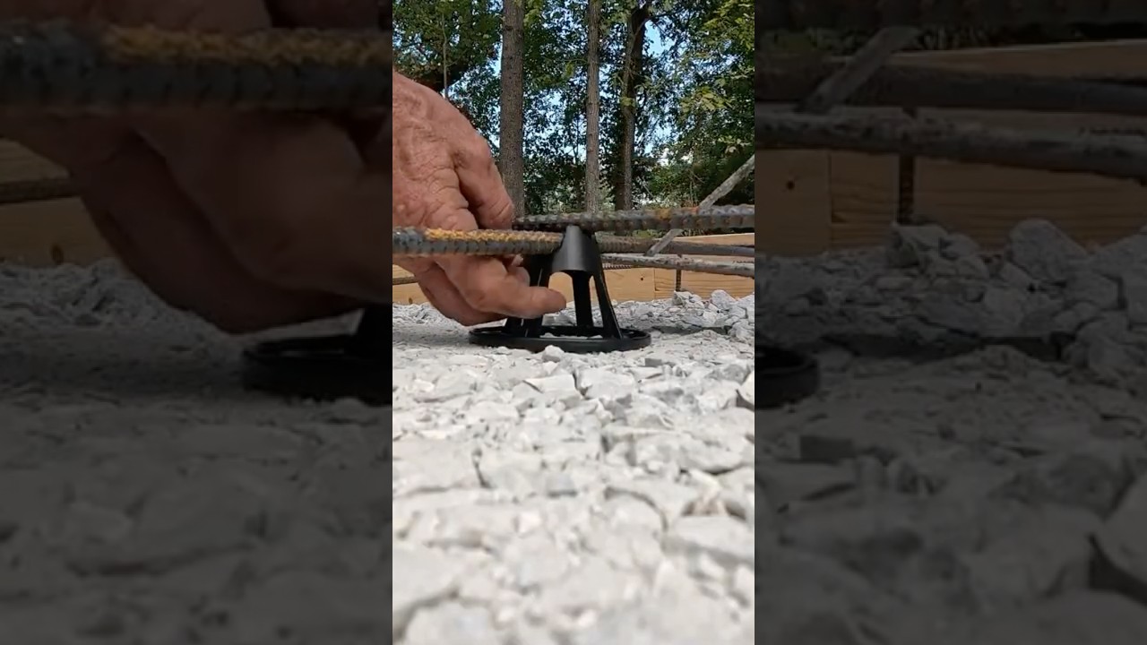 Installing rebar for concrete slab #shorts #concrete #construction