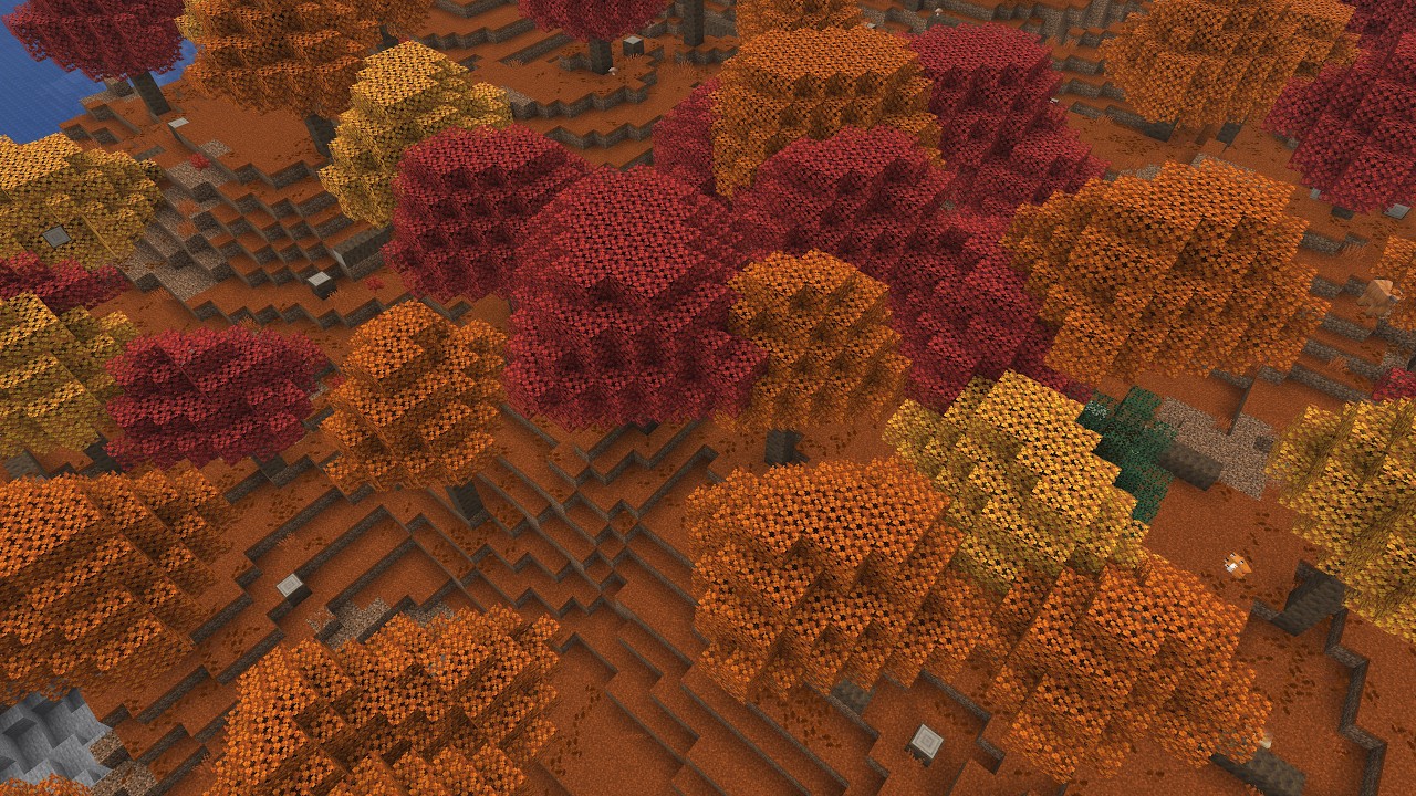 Поиск пятнистого леса в режиме выживания в Minecraft