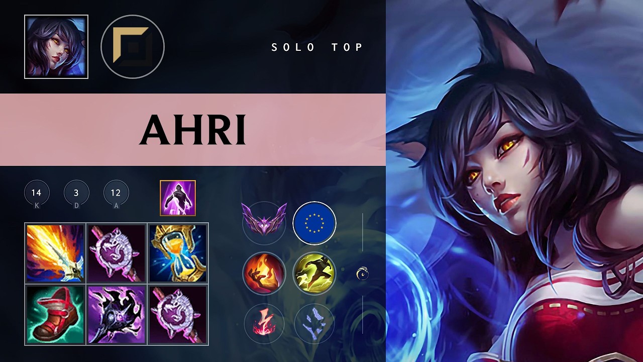 Ahri Top vs Fiddlesticks - EUW Master Patch 26.10