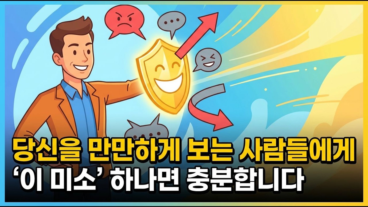 상처 주는 말에 '그냥' 웃었을 뿐인데, 다시는 나를 만만하게 못 보더군요.