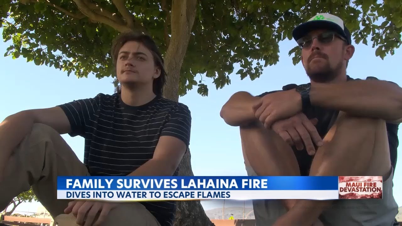 Family recounts diving into water to escape Lahaina flames