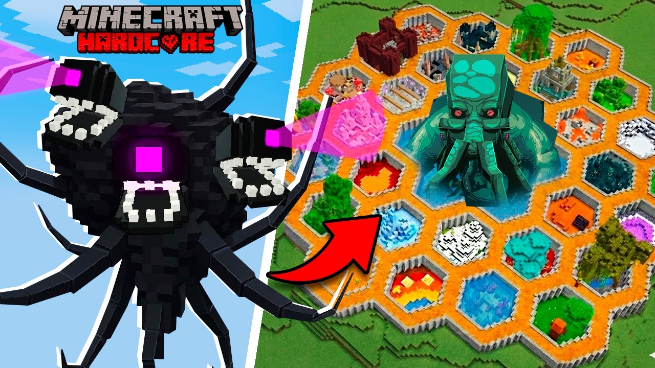 ATRAPÉ TODOS LOS JEFES en Minecraft Hardcore