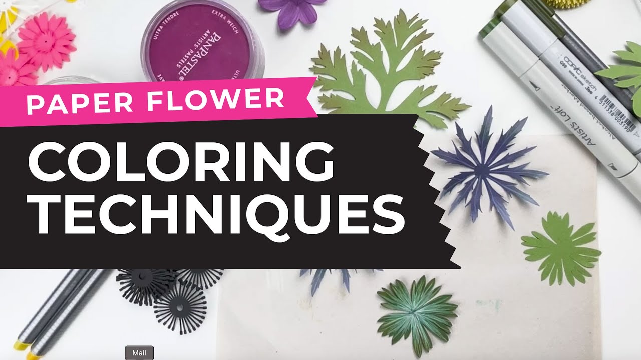 Supplies & Techniques for Coloring Paper Flowers
