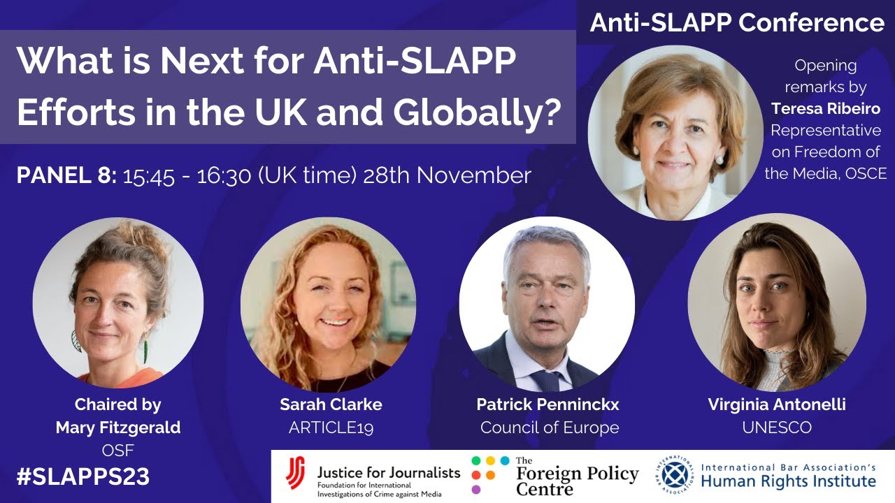 Day 2 Panel 8: What is Next for Anti-SLAPP Efforts in the UK and Globally?