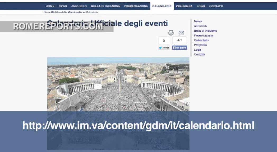 Check out Calendar of the Jubilee Year of Mercy