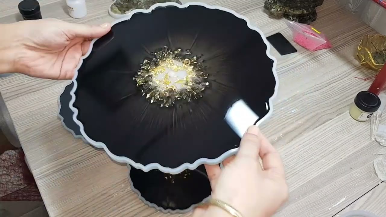 Baştan Sona Epoksi Üç Katlı Sunumluk Kurabiyelik & Meyvelik Yapım Aşamaları - Epoxy Resin Art