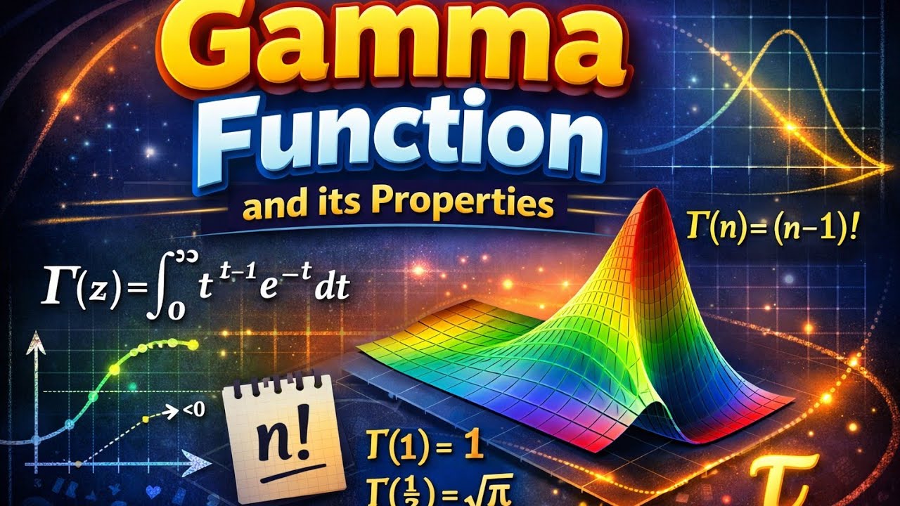 Gamma Function and its properties. Beta and Gamma functions| Integral Calculus|