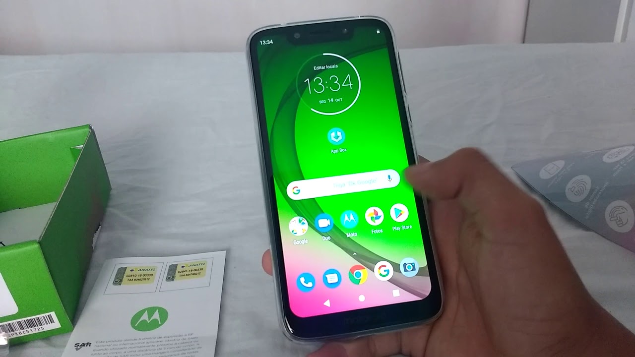 GANHEI UM CELULAR NOVO!!! UNBOXING MOTO G7 PLAY