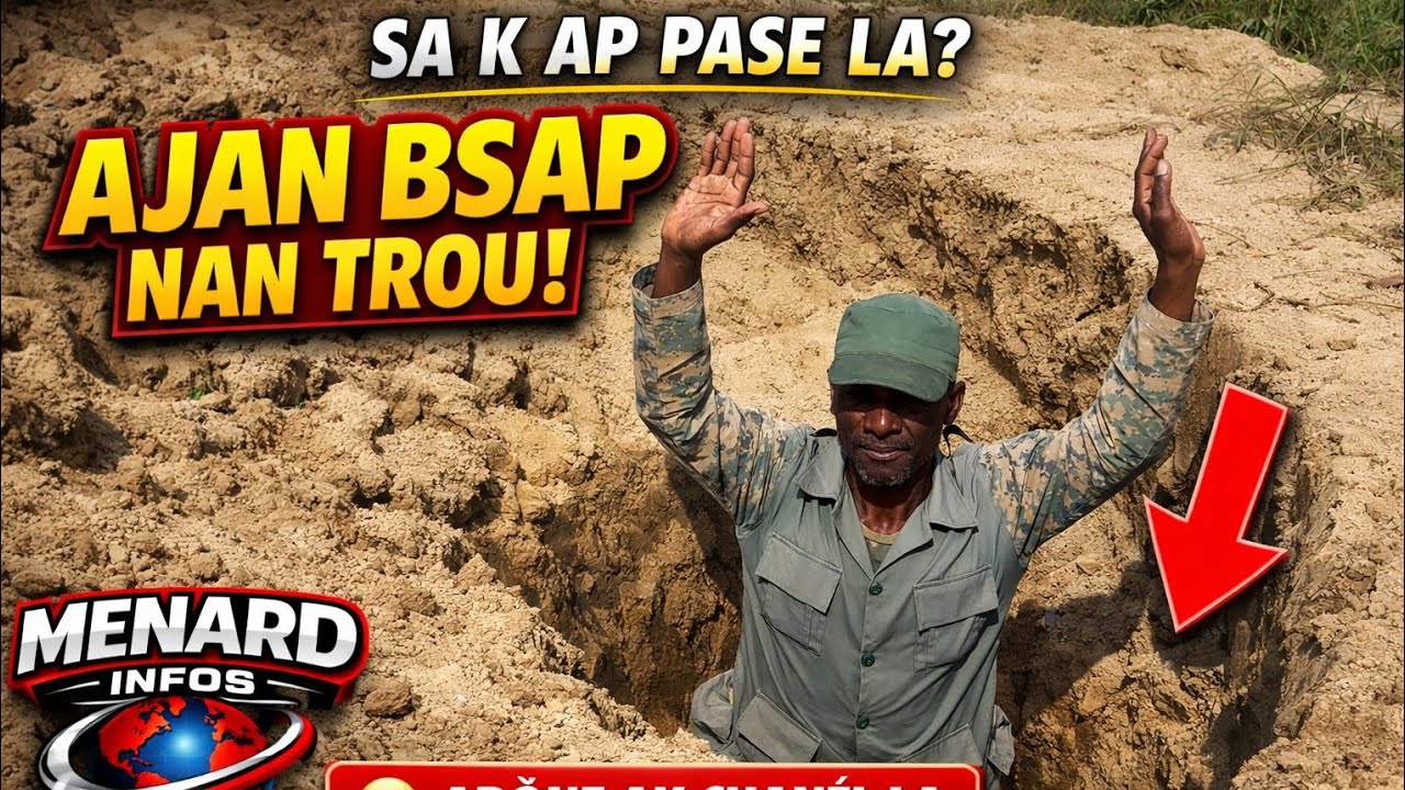 Yo jwenn Ajan BSAP sa nan trou an ann gade sa bagay la ye gwo sèman fèt abòne pataje