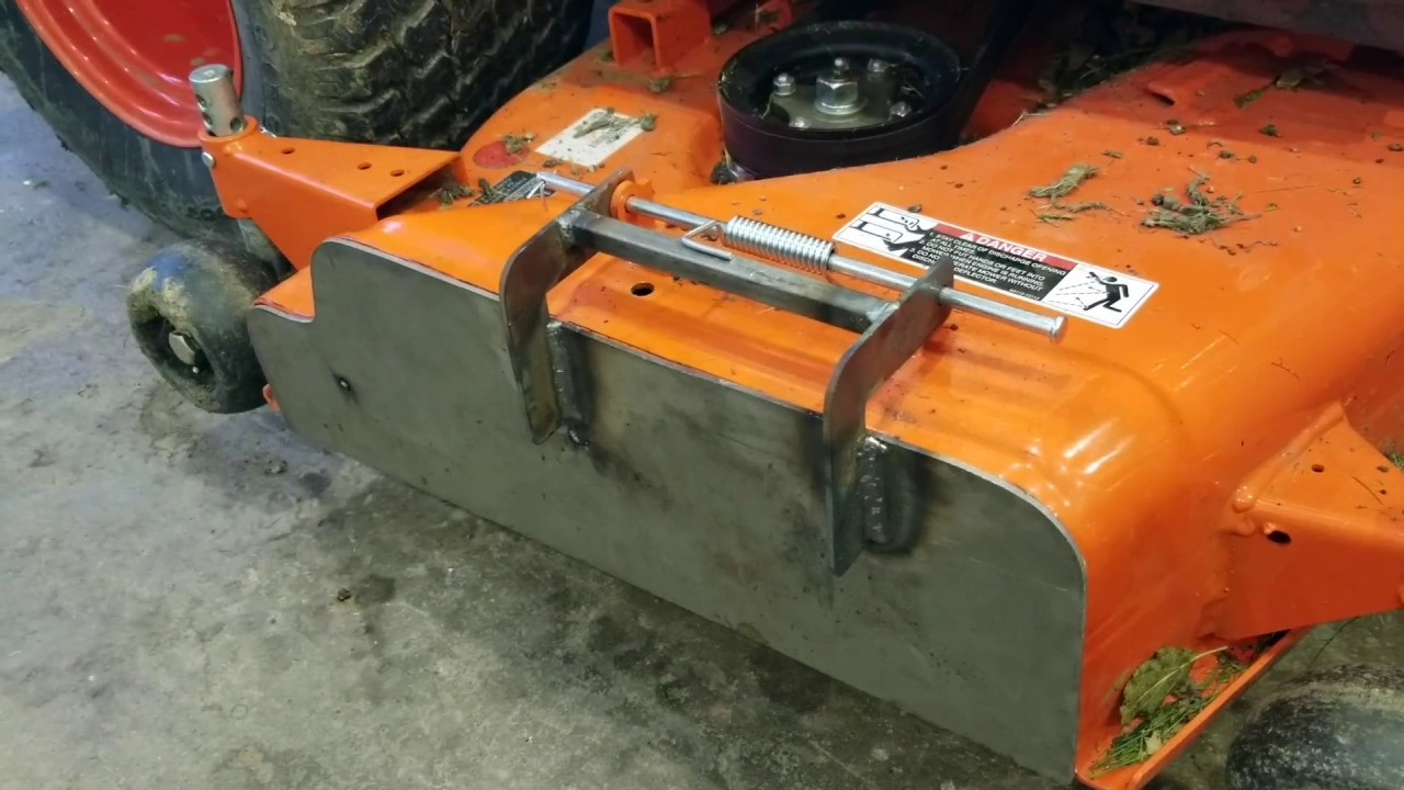 Mower discharge chute mulch block off plate Kubota BX homemade diy how to