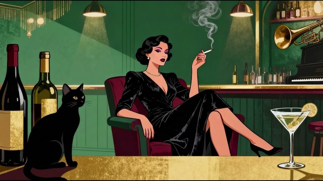 Smoky Warm Jazz Night | 1940s jazz