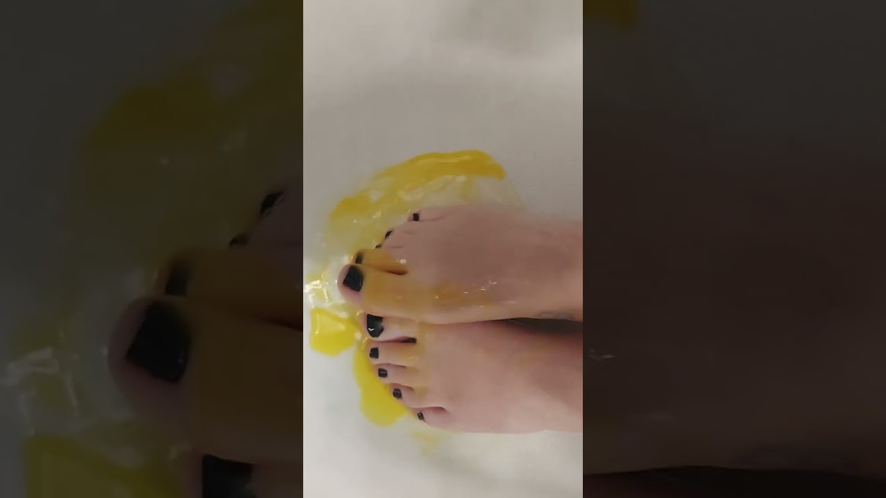 bare feet stomping on eggs #feet #foodstomp #foot