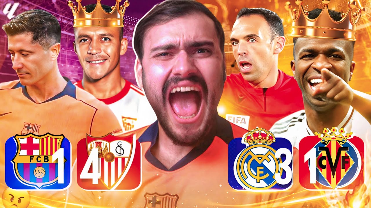 🚨مدريد ينتزع الصدارة بعد إهانة برشلونة في الأندلس💔