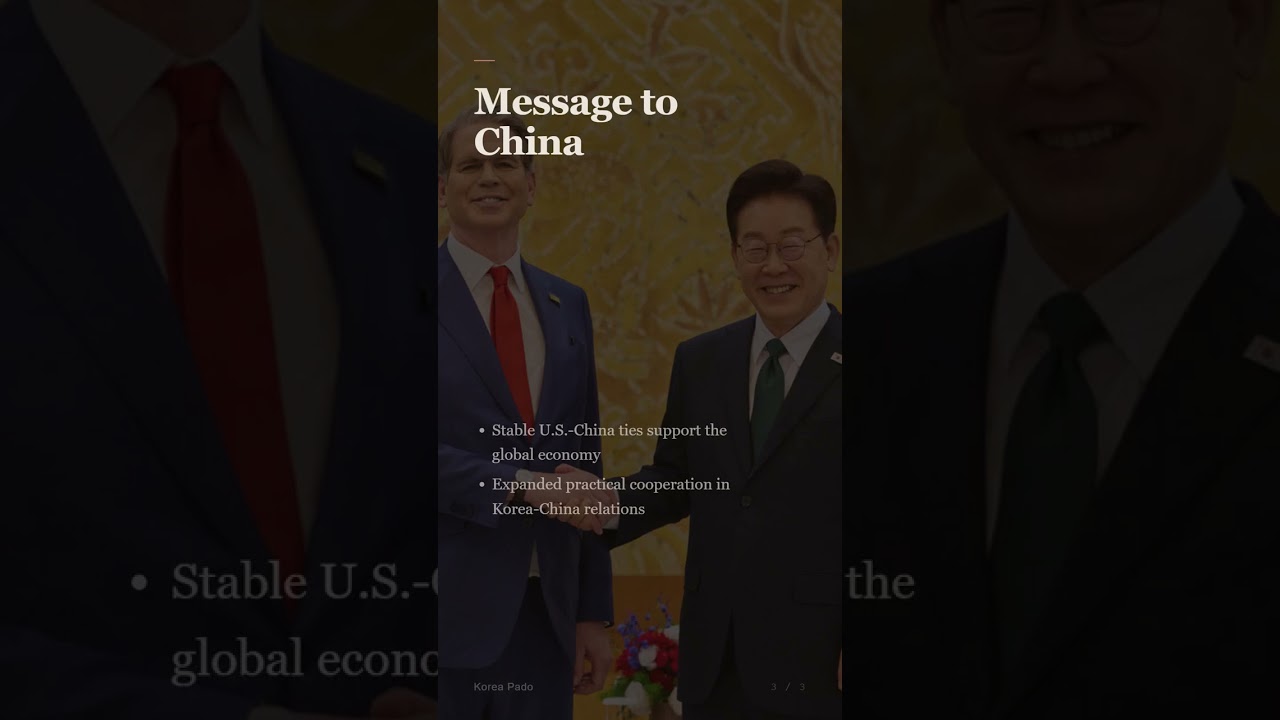 Lee Meets Bessent and He Lifeng Before U.S.-China Summit