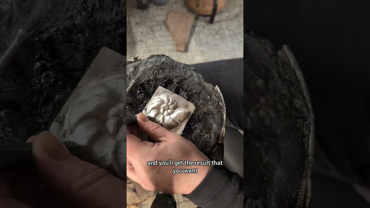 Using chasing and repousse to creat a nautilus inspired neckpiece #howitsmade