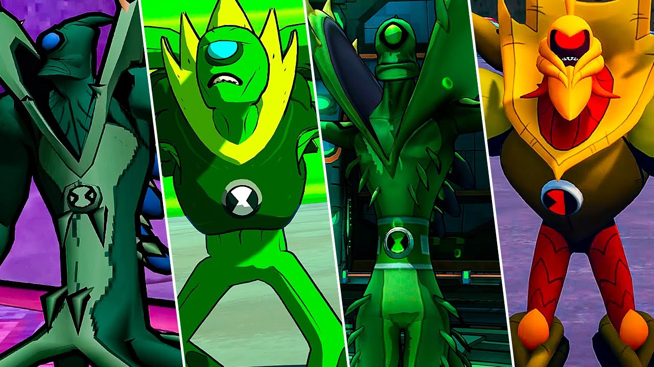 Эволюция Wildvine в играх Ben 10