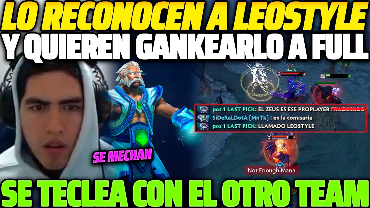 😲 PARTIDA DE PURO TECLEO 😲 LEOSTYLE ES RECONOCIDO Y QUIEREN GANKEAR A FULL A SU ZEUS MID 😱