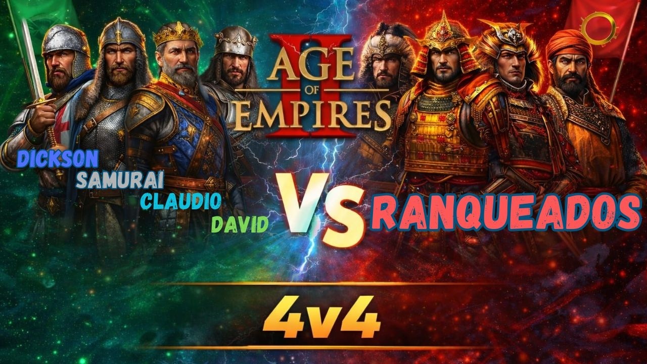 AGE OF EMPIRES 2 DE - GRANDE VITÓRIA 4x4 - (DICKSON ,SAMURAI, CLAUDIO & DAVID). PRA CIMA DELES.