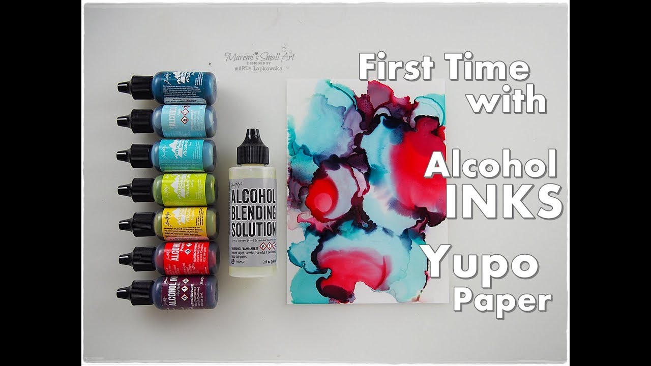 Beginners First Time using Alcohol INKS on Yupo Paper, Blending Solution ♡ Maremi's Small Art ♡