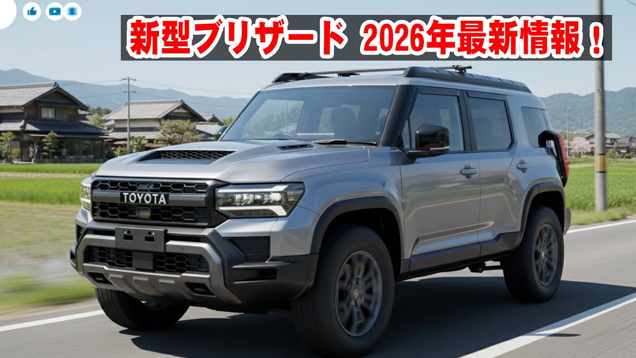 新型ブリザード 2026年最新情報！トヨタが放つ新型ジムニーノマド超えの究極SUV。スペック・発売日を徹底予想