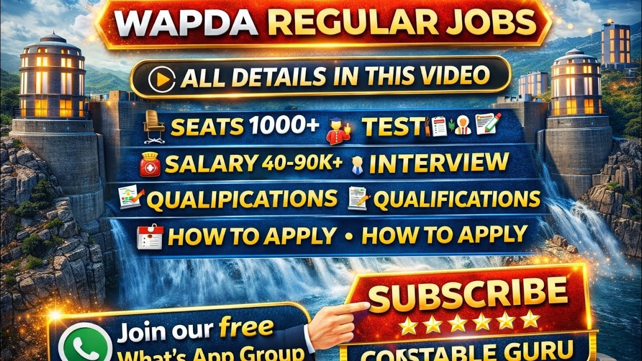 WAPDA Regular Jobs 2026 🔥 Complete Details | Seats, Salary, Test & Interview | How To Apply, Tyari 